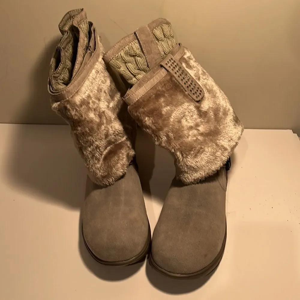Cheeks by Tony Little leather faux fur  3 in 1 boots
